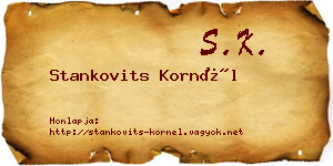 Stankovits Kornél névjegykártya